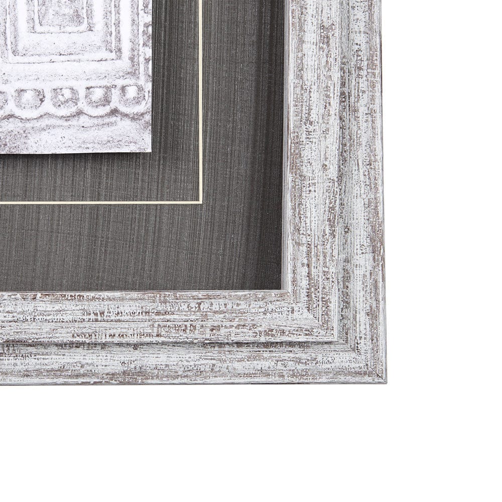 Mercana - Vintage Tile Collection I by Mercana Studio a Hand Embellished Textured Framed Art Print - 14048 view 3