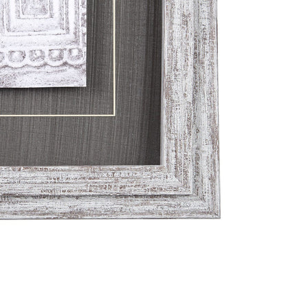 Mercana - Vintage Tile Collection I by Mercana Studio a Hand Embellished Textured Framed Art Print - 14048 view 3