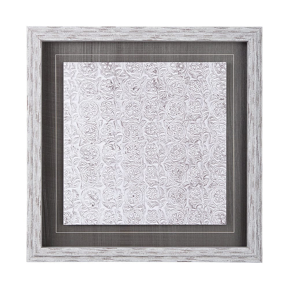 Mercana - Vintage Tile Collection IV by Mercana Studio a Hand Embellished Textured Framed Art Print - 14051 view 1