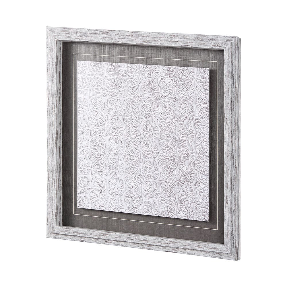 Mercana - Vintage Tile Collection IV by Mercana Studio a Hand Embellished Textured Framed Art Print - 14051 view 2