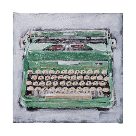 Mercana - Vintage Typewriter II by Ethan Harper a Hand Embellished Textured Canvas - 101525-L view 1