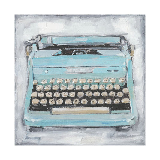 Mercana - Vintage Typewriter III by Ethan Harper a Hand Embellished Textured Canvas - 101526-L view 1