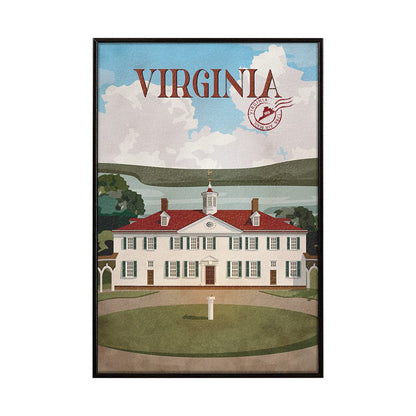 Mercana - Virginia Go USA SM by Mercana Studio a Hand Embellished Decograph Framed Art Print - 14397 view 1