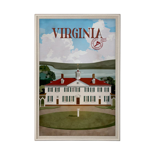 Mercana - Virginia Go USA XL by Mercana Studio a Hand Embellished Decograph Framed Art Print under Glass - 14399 view 1