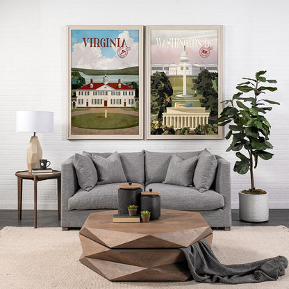 Mercana - Virginia Go USA XL by Mercana Studio a Hand Embellished Decograph Framed Art Print under Glass - 14399 view 6