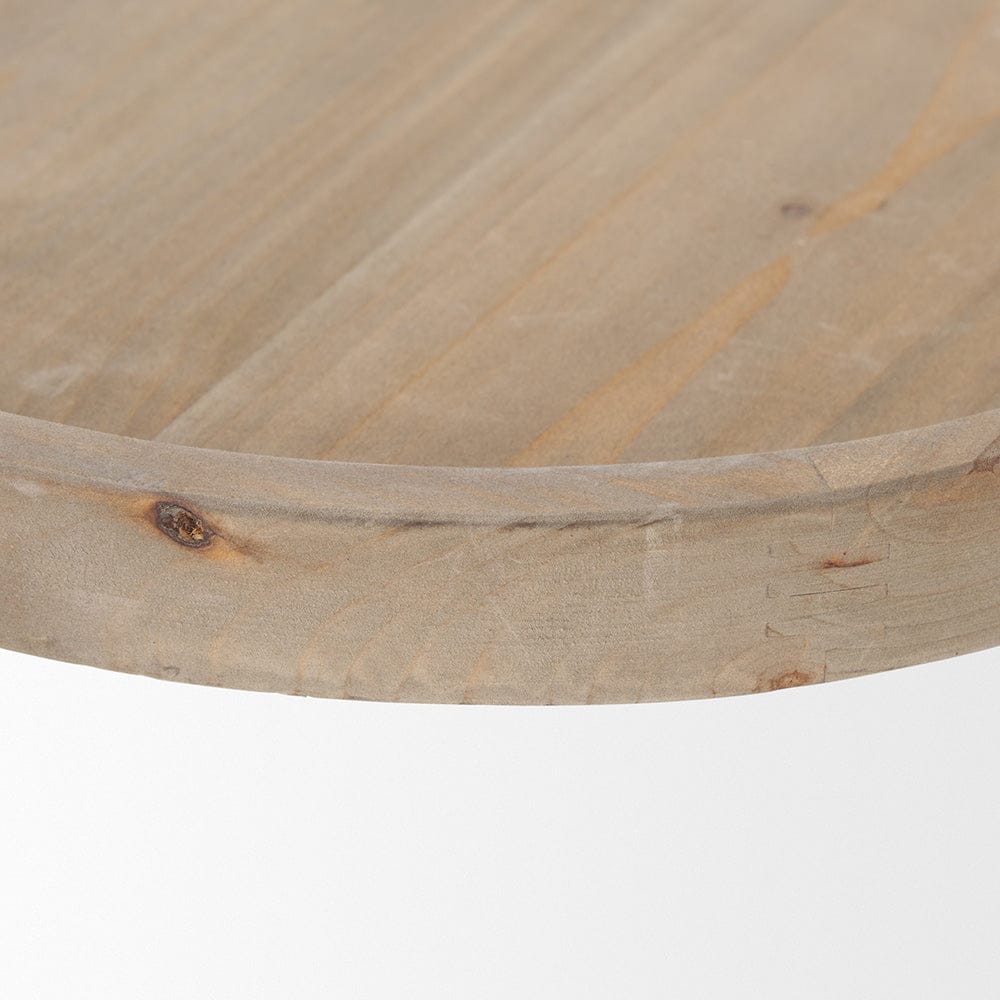 Mercana - Virve Round Light Brown Wood w/ Gray Wash Wooden Trays - 70926 view 6