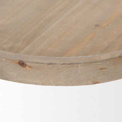 Mercana - Virve Round Light Brown Wood w/ Gray Wash Wooden Trays - 70926 view 6