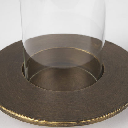 Mercana - Vivian Gold Metal and Glass Hurricane Candle Holder (Set of 2) - 70539 view 6