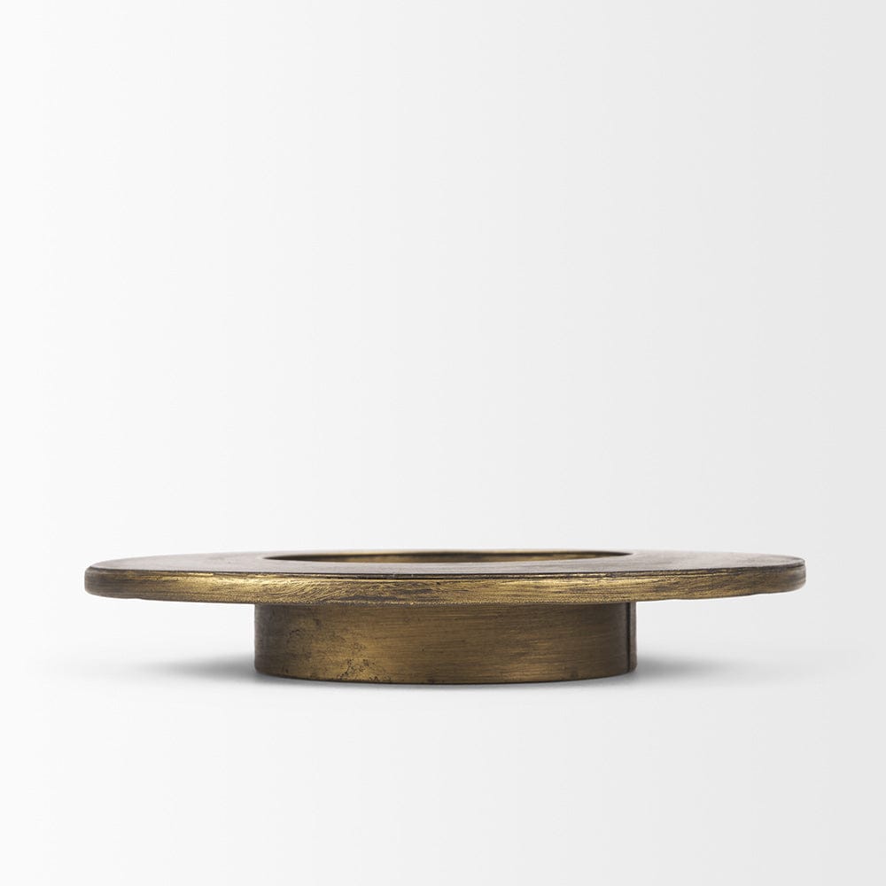 Mercana - Vivian Gold Metal and Glass Hurricane Candle Holder (Set of 2) - 70539 view 9