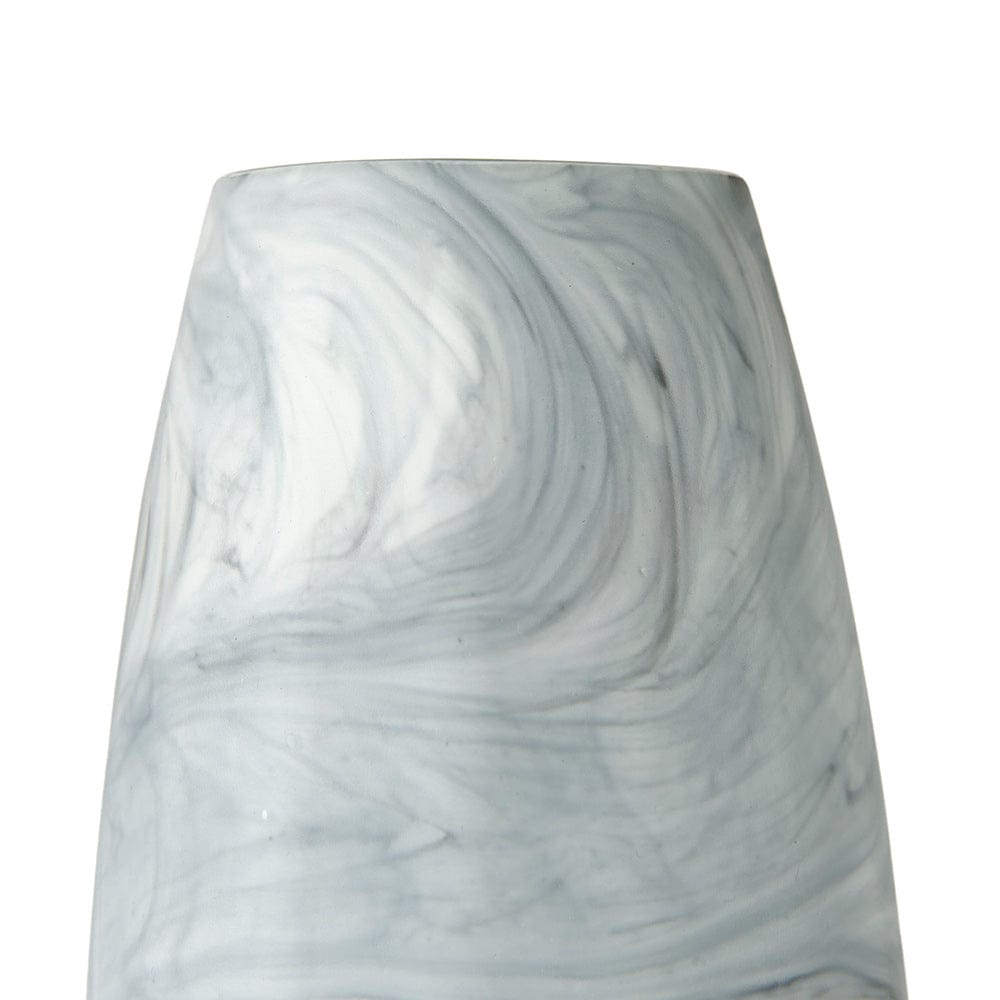Mercana - Volta II Tall White Gray Abstract Pattern Glass Vase - 68038 view 7