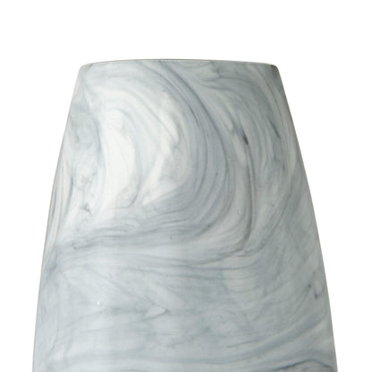 Mercana - Volta II Tall White Gray Abstract Pattern Glass Vase - 68038 view 7