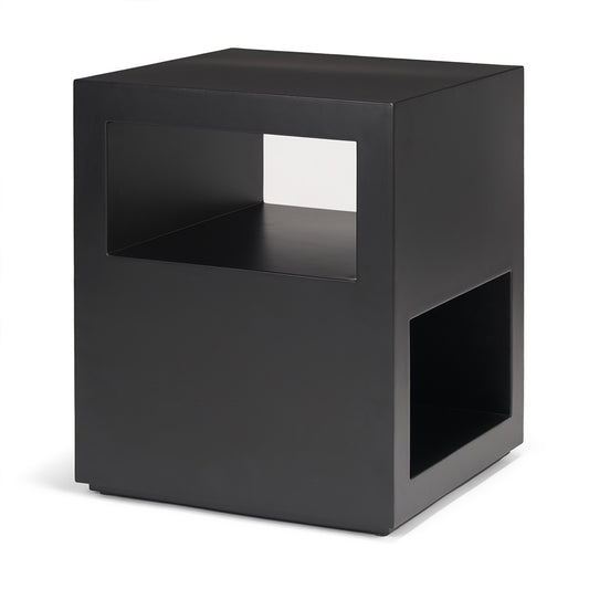 Mercana - Vondra Matte Black Metal w/ Open Shelves Side table - 71053 view 1