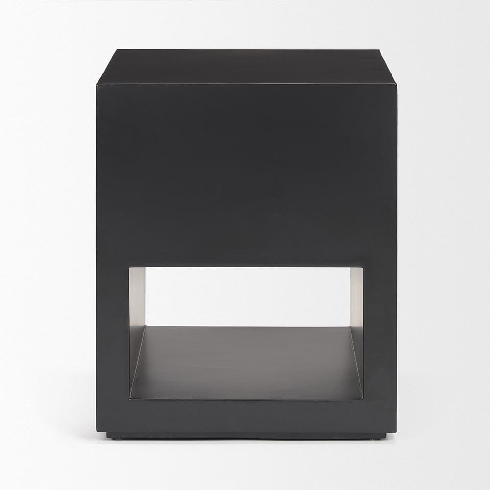 Mercana - Vondra Matte Black Metal w/ Open Shelves Side table - 71053 view 3