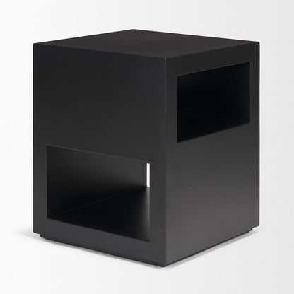 Mercana - Vondra Matte Black Metal w/ Open Shelves Side table - 71053 view 4