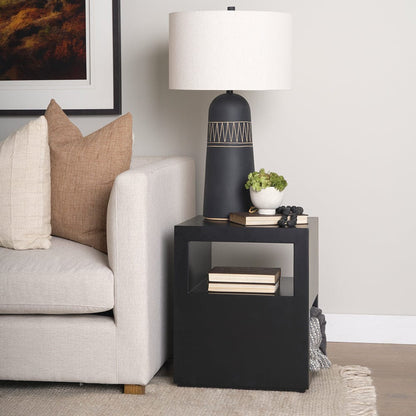 Mercana - Vondra Matte Black Metal w/ Open Shelves Side table - 71053 view 10