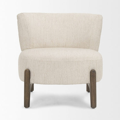 Mercana - Vyra Dark Brown Wood w/ Cream Fabric Accent Chair - 71017 view 2