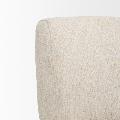 Mercana - Vyra Dark Brown Wood w/ Cream Fabric Accent Chair - 71017 view 7