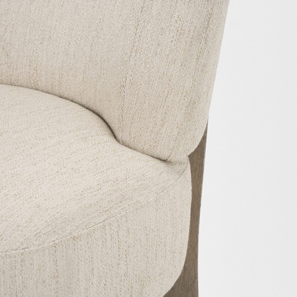 Mercana - Vyra Dark Brown Wood w/ Cream Fabric Accent Chair - 71017 view 8