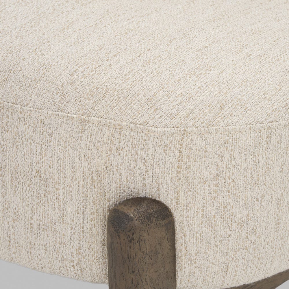 Mercana - Vyra Dark Brown Wood w/ Cream Fabric Accent Chair - 71017 view 9