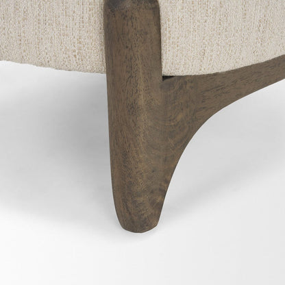 Mercana - Vyra Dark Brown Wood w/ Cream Fabric Accent Chair - 71017 view 10
