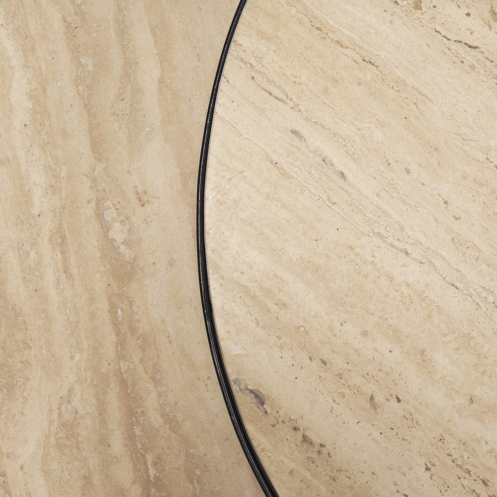 Mercana - Wade Travertine Marble w/ Matte Black Metal Coffee Tables - 71042-AB view 7