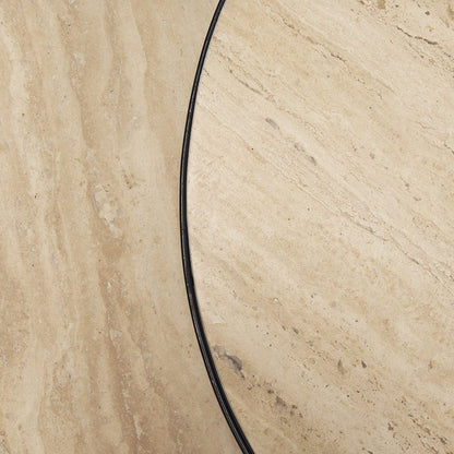 Mercana - Wade Travertine Marble w/ Matte Black Metal Coffee Tables - 71042-AB view 7