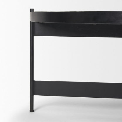 Mercana - Wade Travertine Marble w/ Matte Black Metal Coffee Tables - 71042-AB view 8