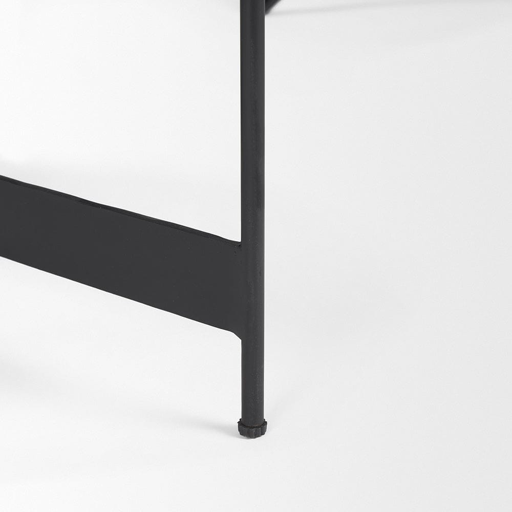 Mercana - Wade Travertine Marble w/ Matte Black Metal Coffee Tables - 71042-AB view 9