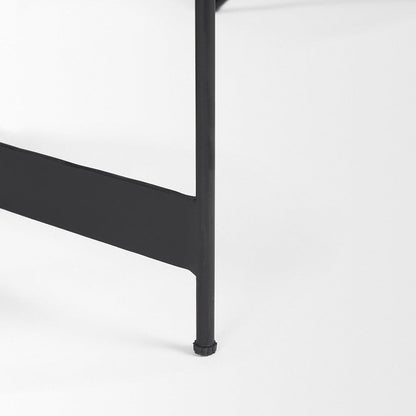 Mercana - Wade Travertine Marble w/ Matte Black Metal Coffee Tables - 71042-AB view 9