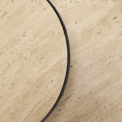 Mercana - Wade Travertine Marble w/ Matte Black Metal End Tables - 71043-AB view 7