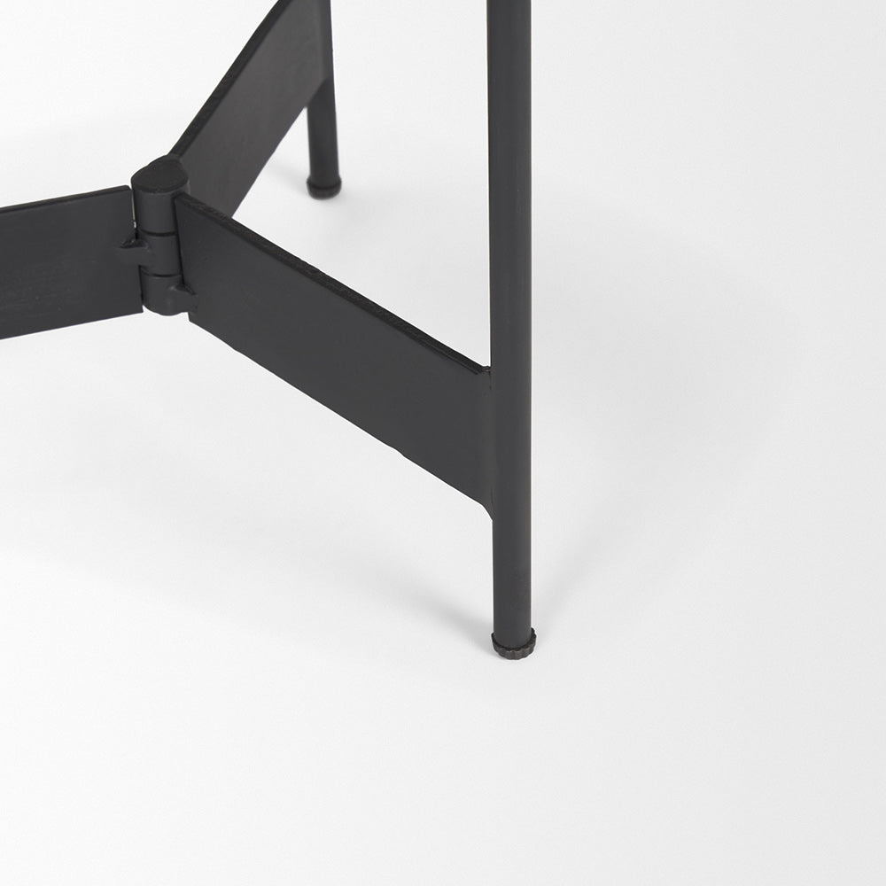 Mercana - Wade Travertine Marble w/ Matte Black Metal End Tables - 71043-AB view 9