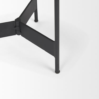 Mercana - Wade Travertine Marble w/ Matte Black Metal End Tables - 71043-AB view 9