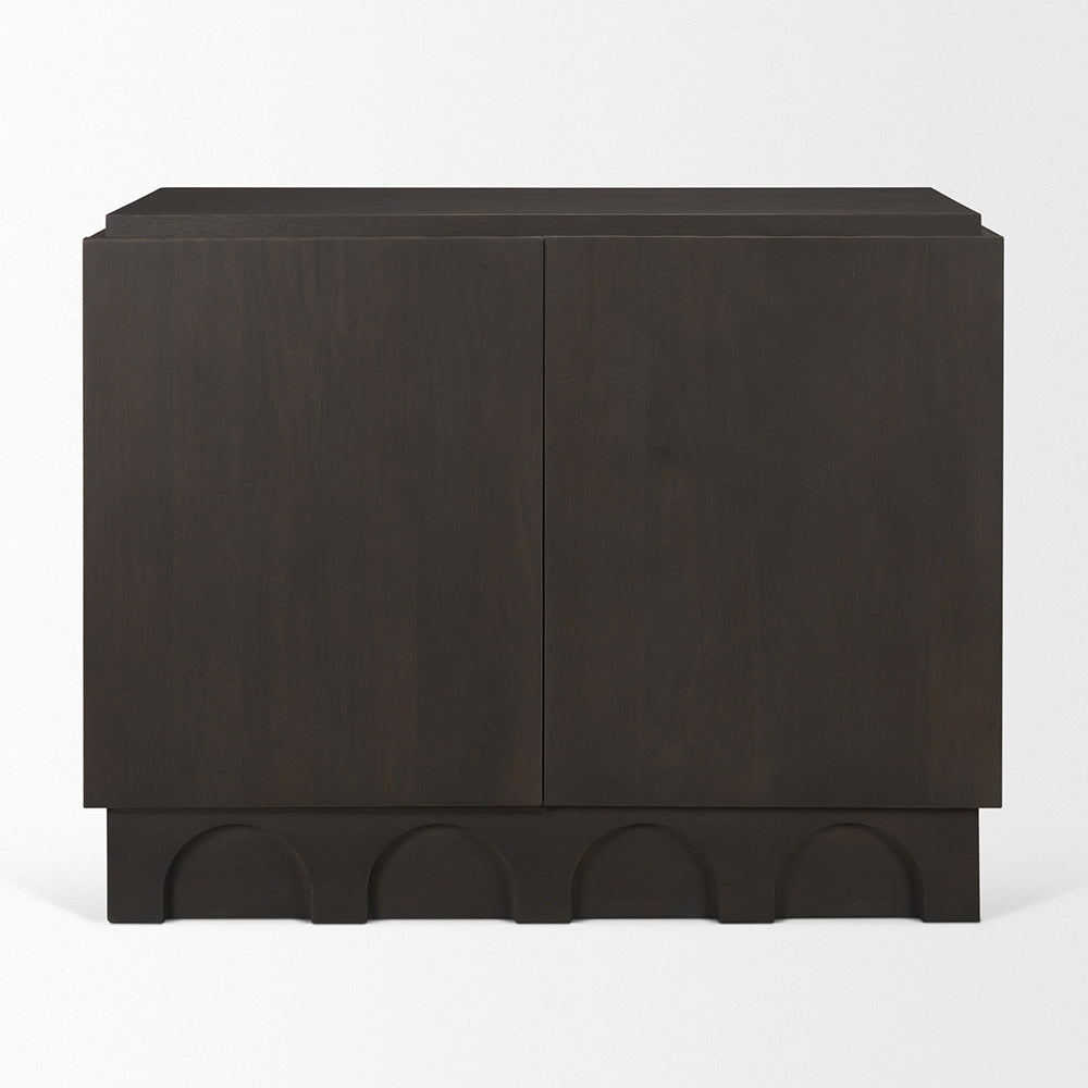 Mercana - Wagner Dark Brown Wood w/ Arched Design Accent Cabinet - 71040 view 2