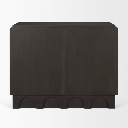 Mercana - Wagner Dark Brown Wood w/ Arched Design Accent Cabinet - 71040 view 2
