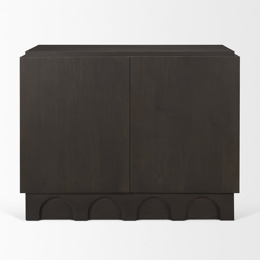 Mercana - Wagner Dark Brown Wood w/ Arched Design Accent Cabinet - 71040 view 2