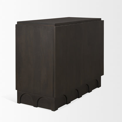 Mercana - Wagner Dark Brown Wood w/ Arched Design Accent Cabinet - 71040 view 5