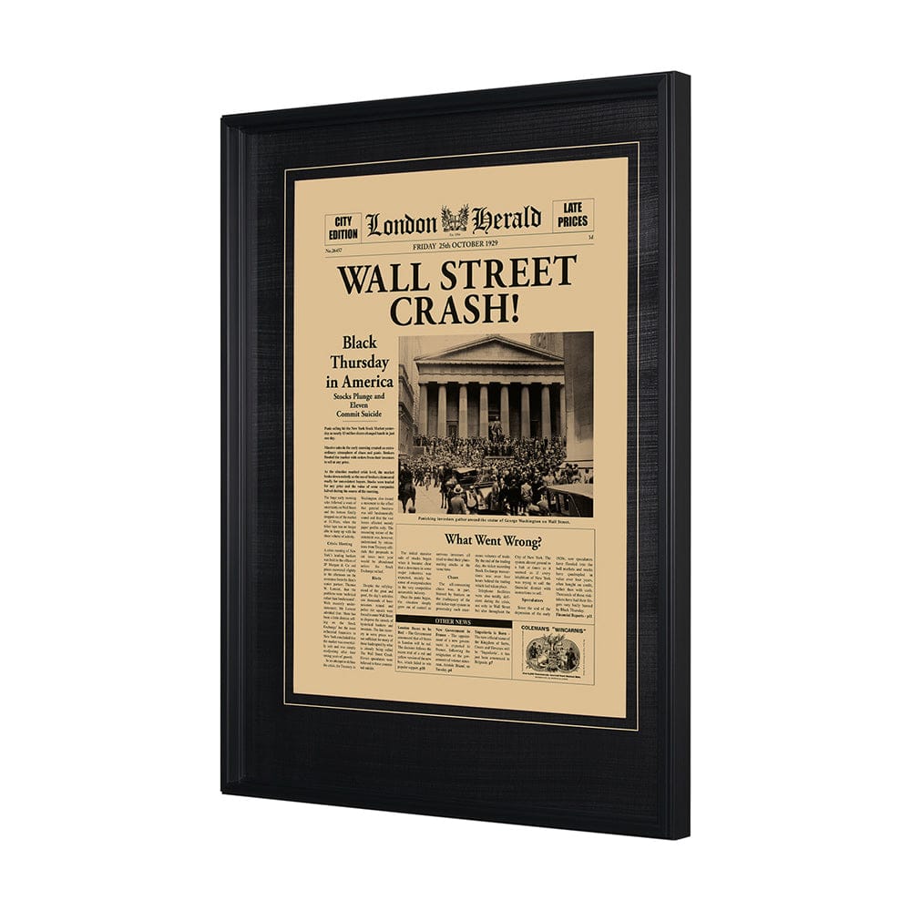 Mercana - Wall Street Crash by Vintage Collection Hand Embelished Textured Framed Art Photo Matted under Glass - 8896 view 2