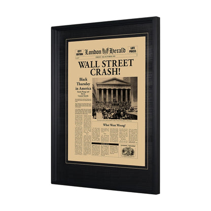 Mercana - Wall Street Crash by Vintage Collection Hand Embelished Textured Framed Art Photo Matted under Glass - 8896 view 2