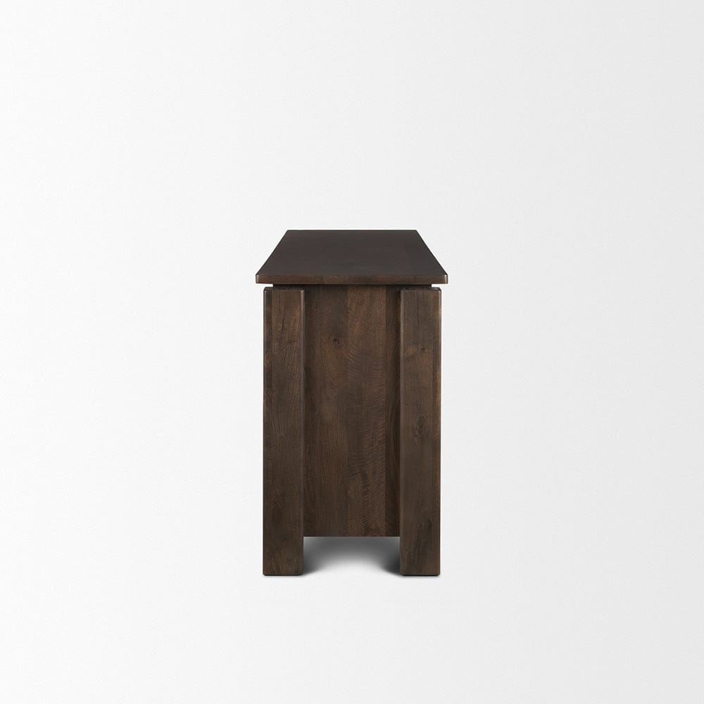Mercana - Wallen 2 Door Solid Dark Brown Wood w/ 3 Drawers Sideboard - 71010 view 3