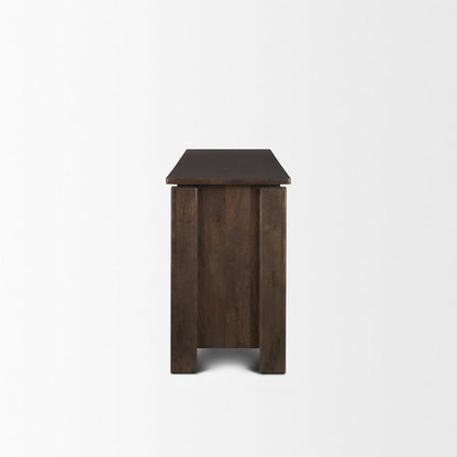 Mercana - Wallen 2 Door Solid Dark Brown Wood w/ 3 Drawers Sideboard - 71010 view 3