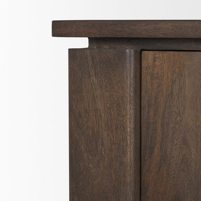 Mercana - Wallen 2 Door Solid Dark Brown Wood w/ 3 Drawers Sideboard - 71010 view 7