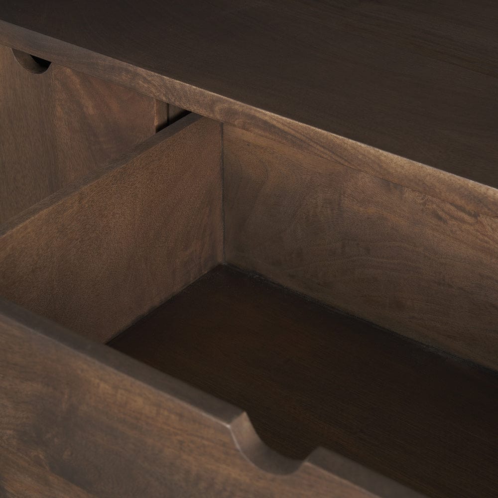 Mercana - Wallen 2 Door Solid Dark Brown Wood w/ 3 Drawers Sideboard - 71010 view 9