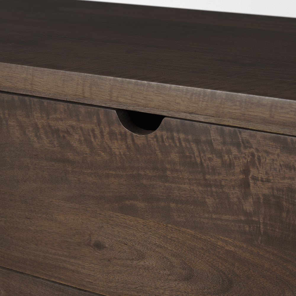 Mercana - Wallen Solid Dark Brown Wood 3 Drawer Accent Cabinet - 71009 view 8