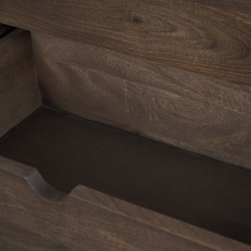 Mercana - Wallen Solid Dark Brown Wood 3 Drawer Accent Cabinet - 71009 view 9