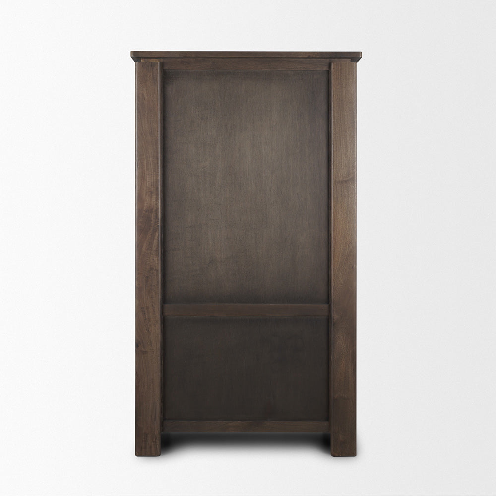 Mercana - Wallen Solid Dark Brown Wood Curio Cabinet - 71008 view 4