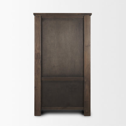 Mercana - Wallen Solid Dark Brown Wood Curio Cabinet - 71008 view 4