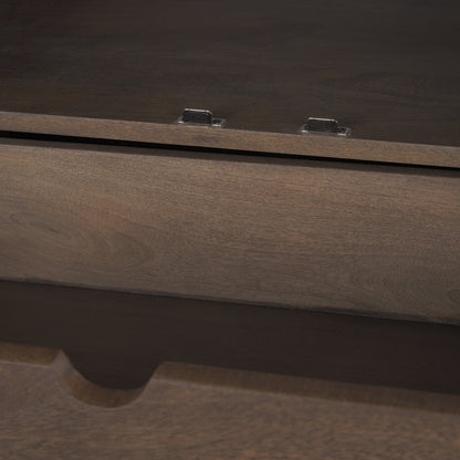 Mercana - Wallen Solid Dark Brown Wood Curio Cabinet - 71008 view 9