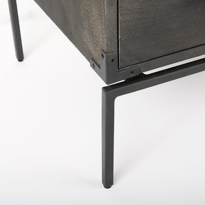 Mercana - Ward 34L x 18W Brown Wood and Iron 3 Drawer Accent Cabinet - 67826 view 12