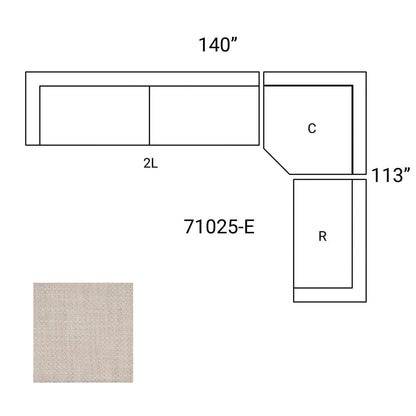 Mercana - Warner Oatmeal 3 Piece Sofa Set w/Corner Piece - 71025-E view 2