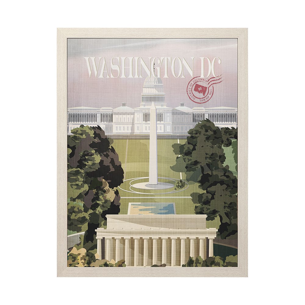 Mercana - Washington DC Go USA L by Mercana Studio a Hand Embellished Decograph Framed Art Print - 14059 view 1